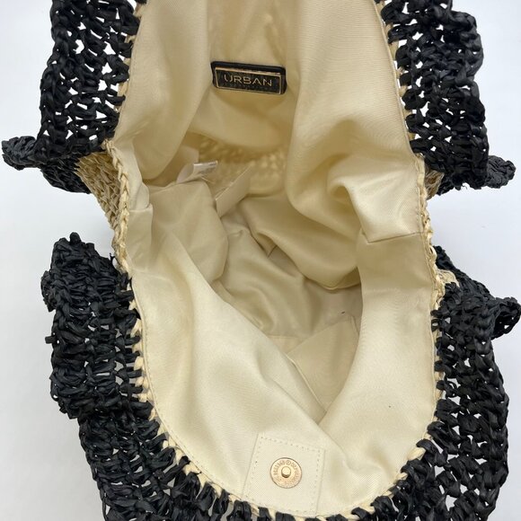 Urban Expressions Natural and Black Indy Tote Bag - Picture 10 of 11